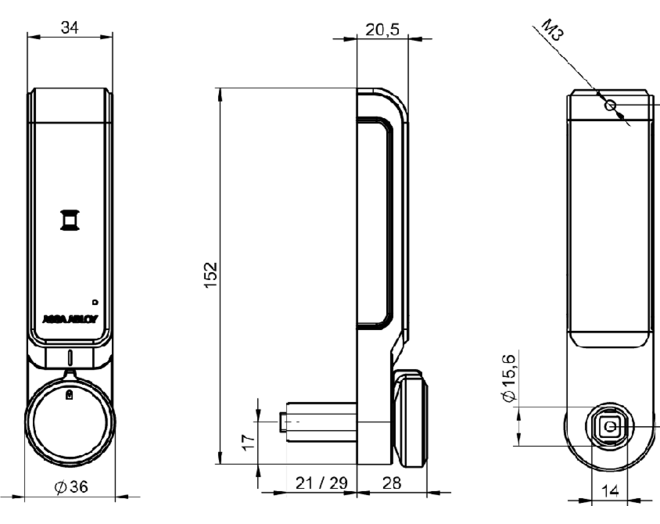 Mauer CABlock codeslot verticaal, 1-23 mm, wissel/vast gebr