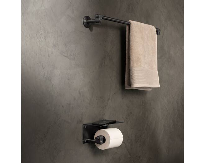 Toilet Roll Holder/w/ Shelf/190Mm/7.5 Inches/Cast