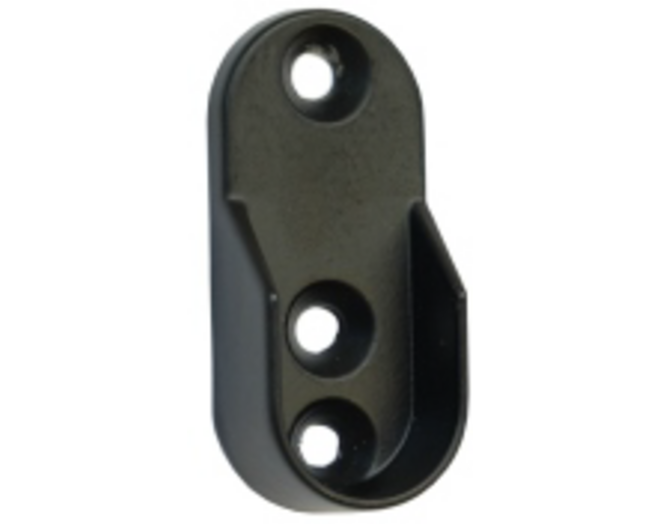 Roedehouder REZY zwart opschroef, voor roede 30x15mm