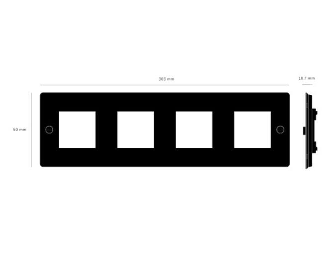 4G Wall Plate/Modules Only/Black