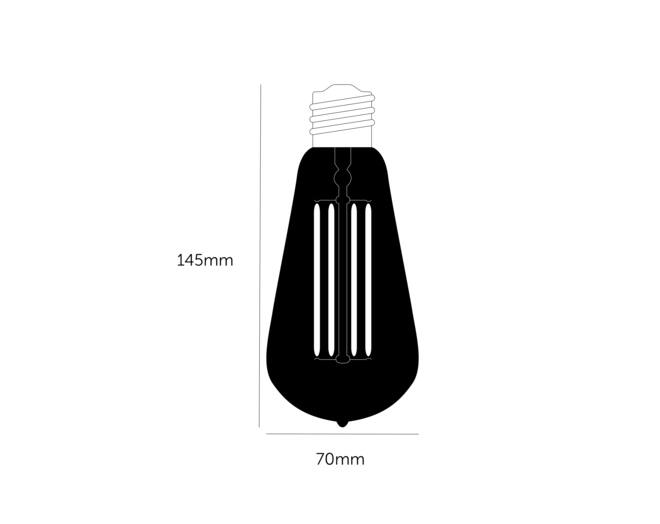 Teardrop Led Bulb/E27/Dimmable/Amber