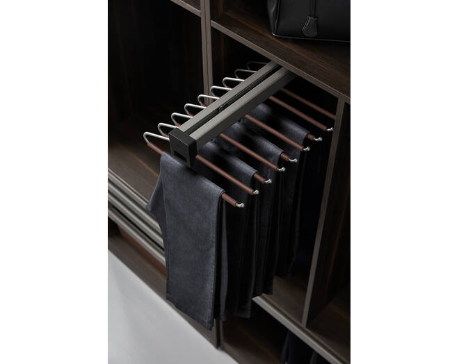 703502  B Series - Top Mounting Trousers Rack Brown