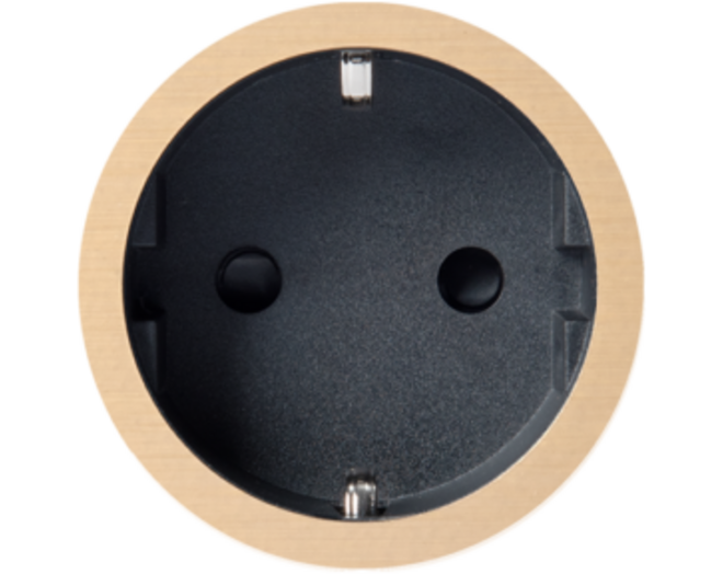 Rond 2.0 Socket F - t.less - brushed brass - black cup