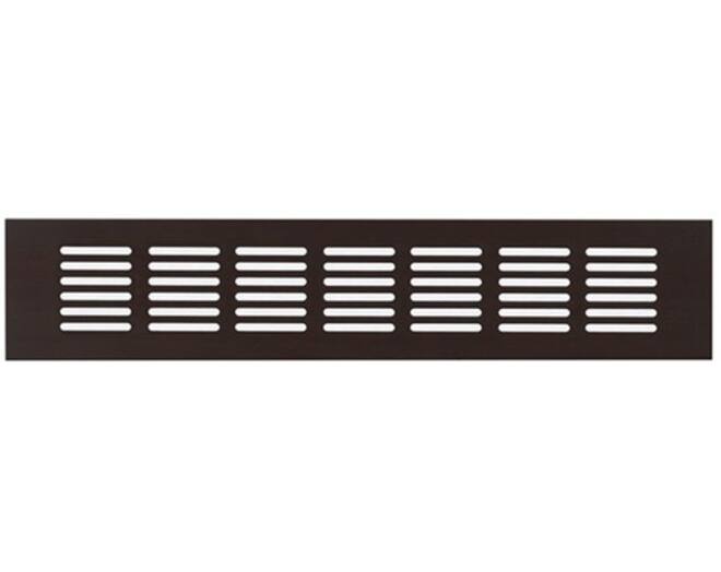 Luchtrooster 480x80mm aluminium zwart geeloxeerd
