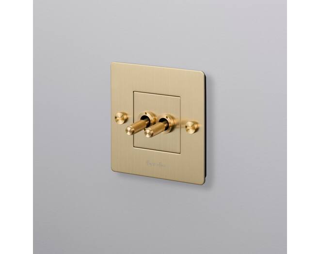 1G Double Toggle Switch/Brass