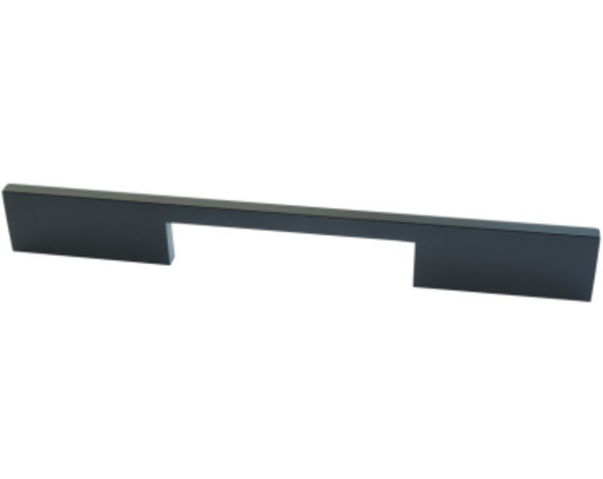 Greep 8x260mm zwart gelakt, hartmaat 192mm, hoogte 32mm