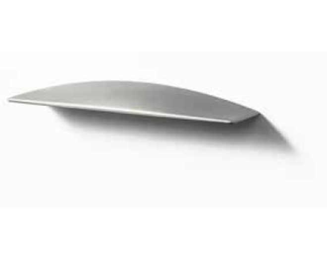 Greep 142x23x10mm mat metallic aluminium hartafstand 96mm