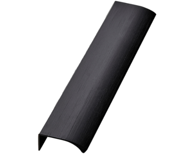 Greep 10x40mm mat zwart geborsteld