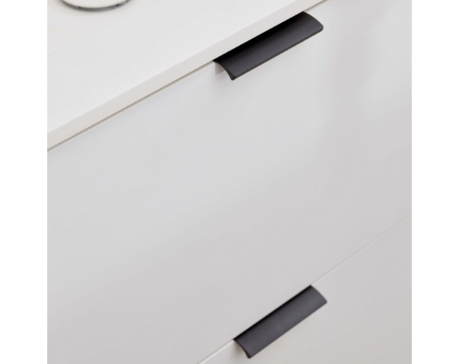 Greep 10x40mm mat zwart geborsteld