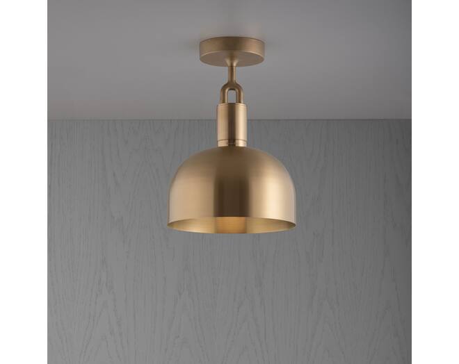 Forked Ceiling/Brass/Medium Brass Shade