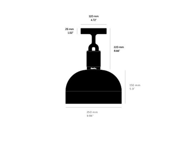 Forked Ceiling/Brass/Medium Brass Shade