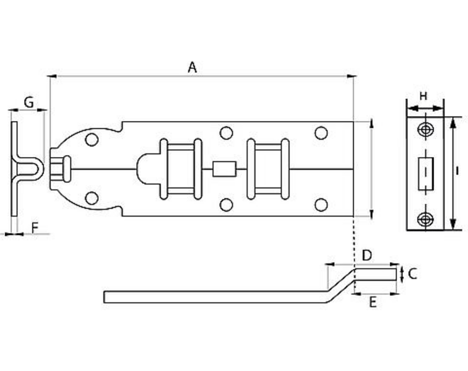Plaatschuif / 35x120mm / schootdikte 4mm / bocht / verzinkt
