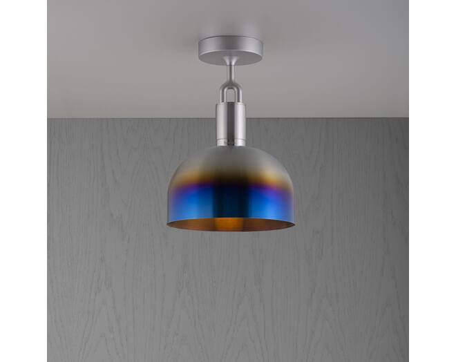 Forked Ceiling/Steel/Medium Burnt Steel Shade