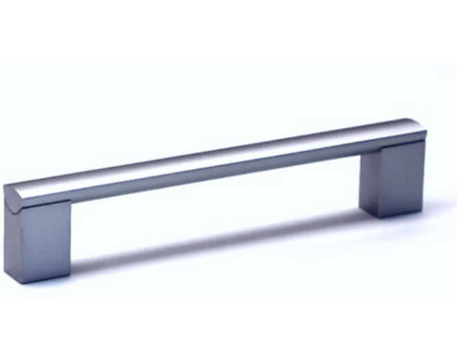 Greep 16x204mm RVS look hartmaat 192mm, met platte voetjes