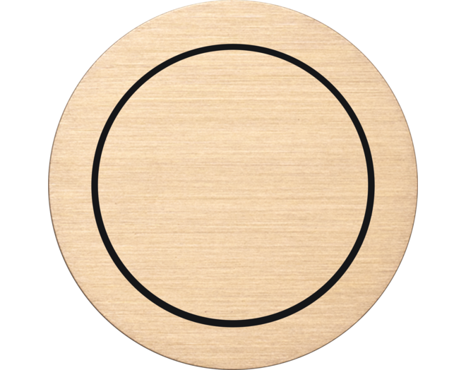 Rond 2.0 Push button 2X- s. trim - brushed brass