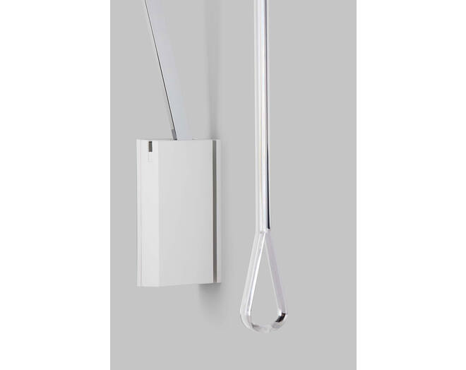 Garderobelift met dubbele soft close 750-1100mm wit/chroom