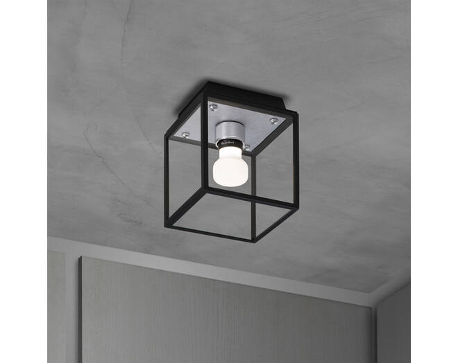 Caged Wet/Ceiling/Small/Steel