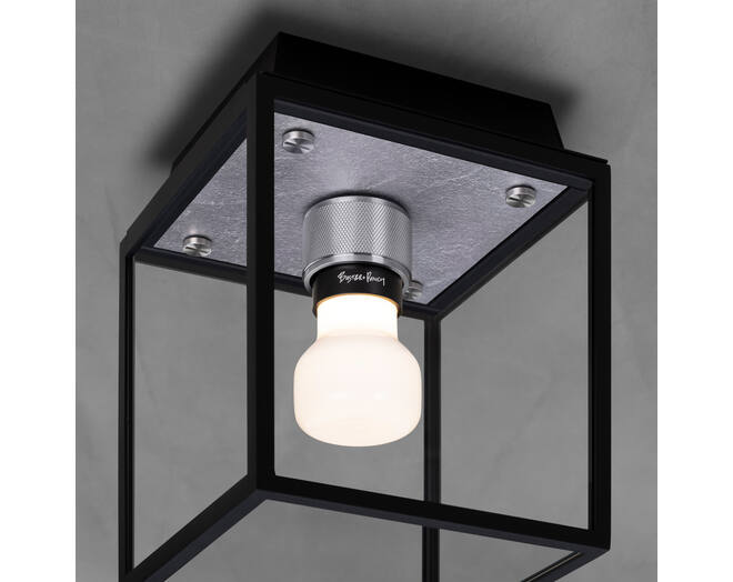 Caged Wet/Ceiling/Small/Steel