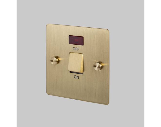 20A Dp Switch w/ Neon - Brass