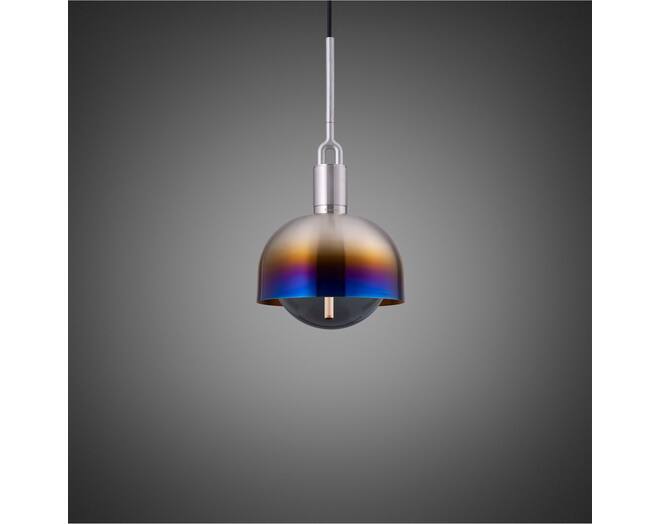 Forked Pendant/Steel/Medium Burnt Steel Shade/Medium S