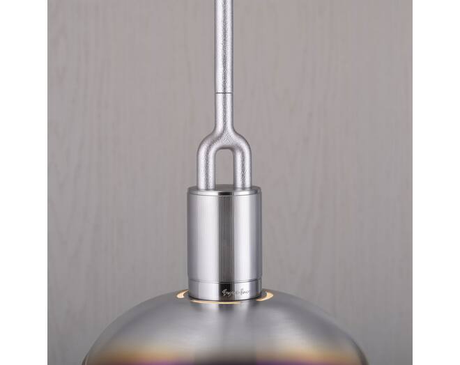 Forked Pendant/Steel/Medium Burnt Steel Shade/Medium S