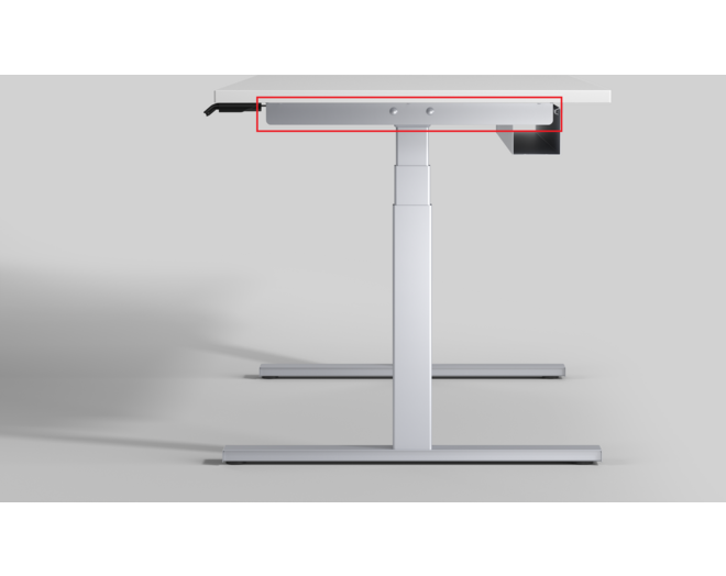 Milano bovenframe met rechte drager buismaat 1180mm zilver