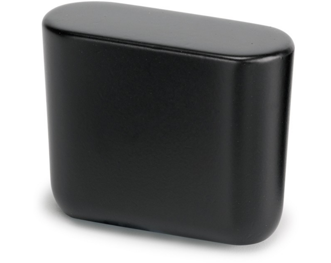 Knop MINI 817 mat zwart 34x14mm, hoogte 28mm