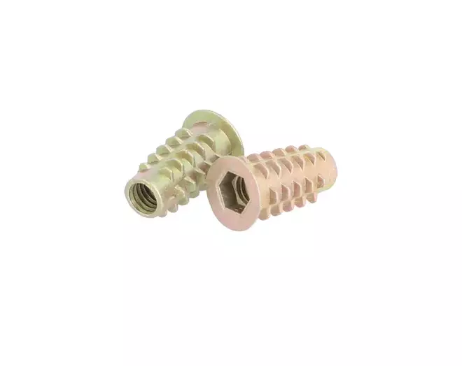 Rampabus conisch M6/12,5x20mm met rand, geel verzinkt, SW6