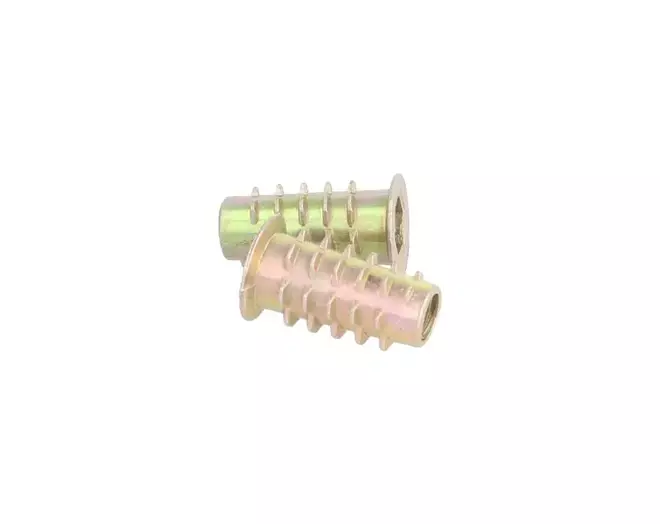 Rampabus conisch M6/12,5x20mm met rand, geel verzinkt, SW6