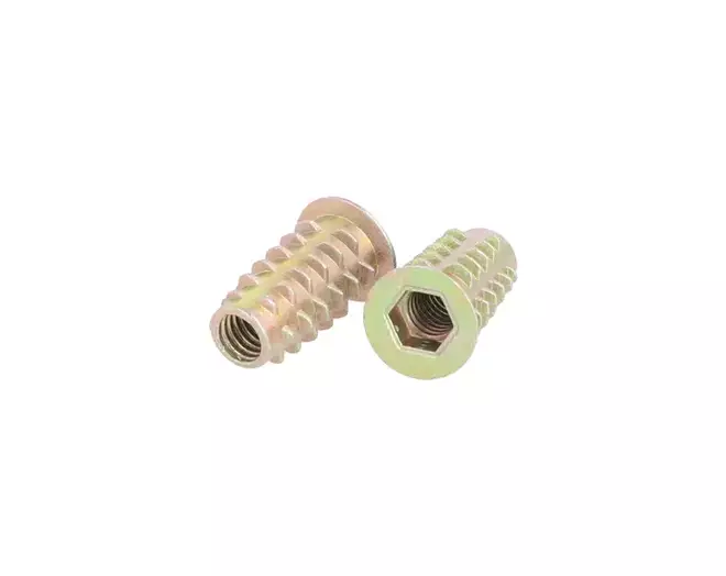 Rampabus conisch M6/12,5x20mm met rand, geel verzinkt, SW6