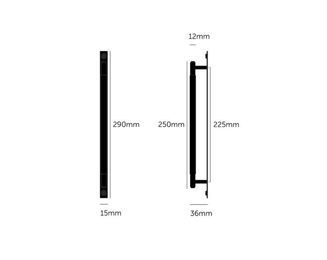 Pull Bar/Plate/Linear/Medium 290Mm/Brass (Non US)