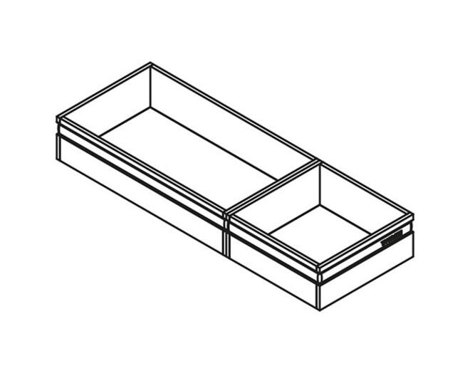 CubiSoft SET voor ladediepte 450mm, hoogte 62mm, 1x