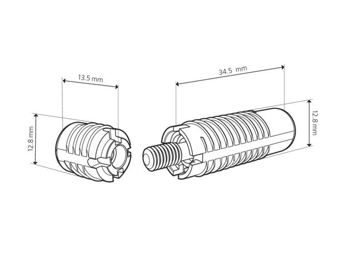 Invis Mx2 bout 14mm, 20 stuks