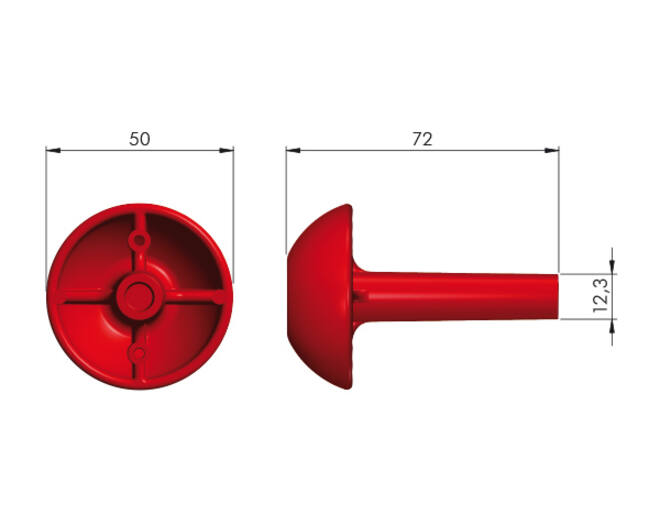 K Push Tech montage tool rood