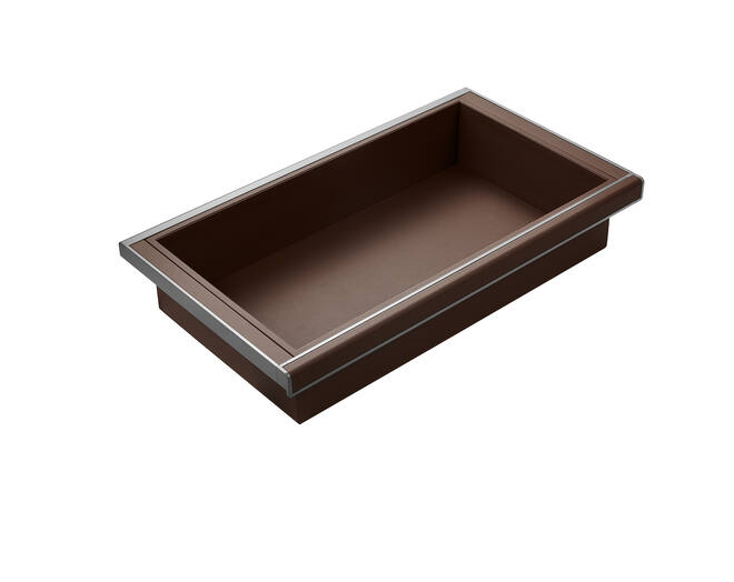 706031 B Series - Leather Clothes Basket (S) - 600mm Brown