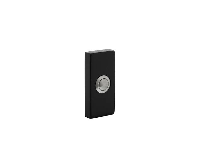Deurbel rechthoekig 65x30x10mm verdekt RVS / zwart