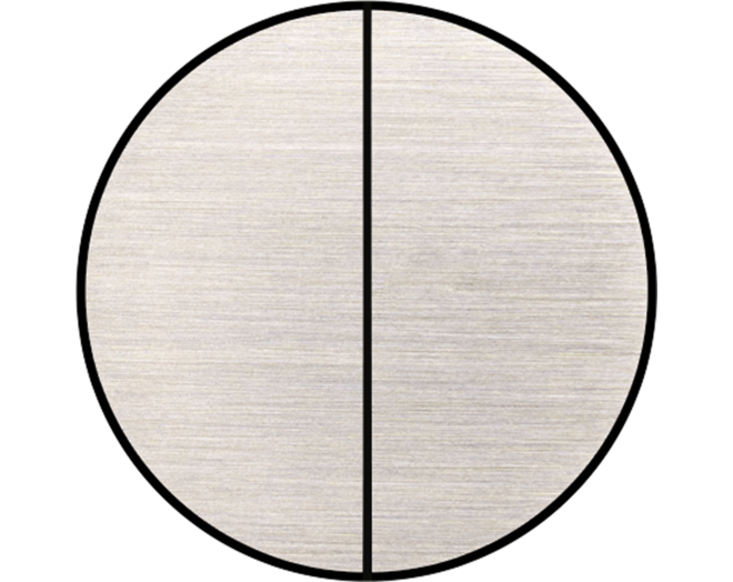 Rond 2.0 Push button 4X- t.less - brushed nickel