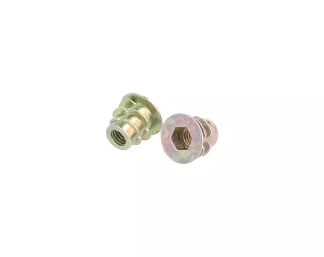 Rampabus met rand,  M5, lengte 10mm geel verzinkt