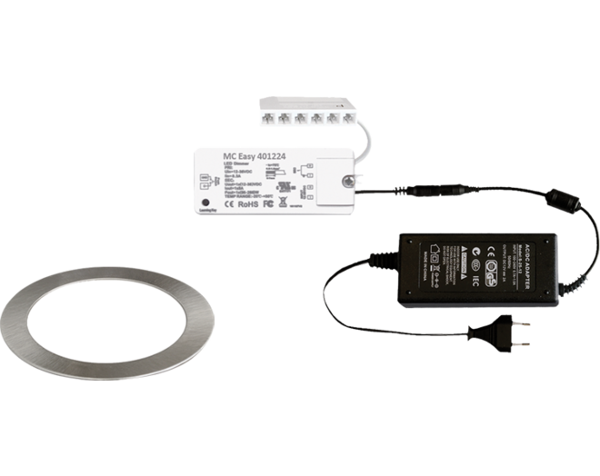 1x Smally 24V RVS Look + MC-Easy basisontvanger + Driver 24W