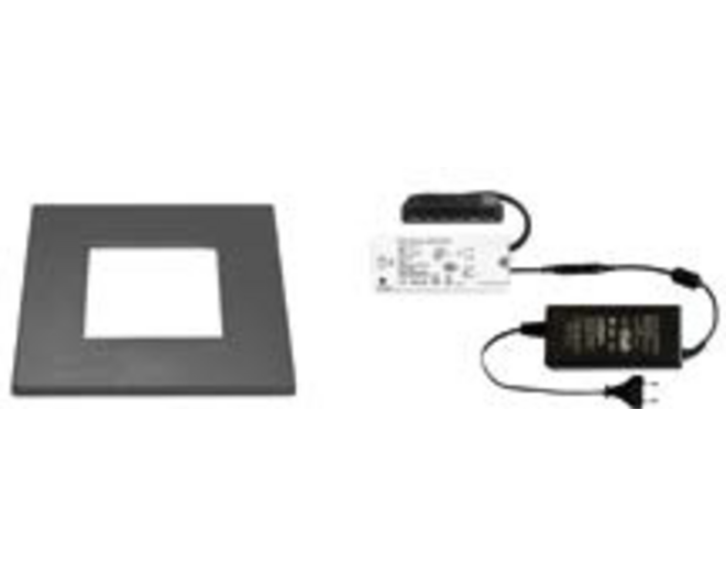 1x Quadrum mat zwart 12V+ MC-Easy + Driver 24W