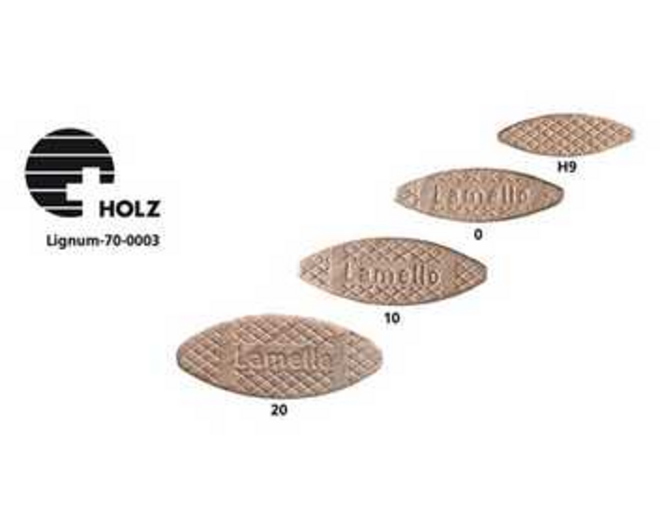 Lamellen type 20, (56x23x4 mm), 1000 stuks/doos
