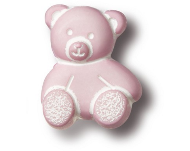 Knop nylon ROZE BEERTJE-vorm 38x47mm