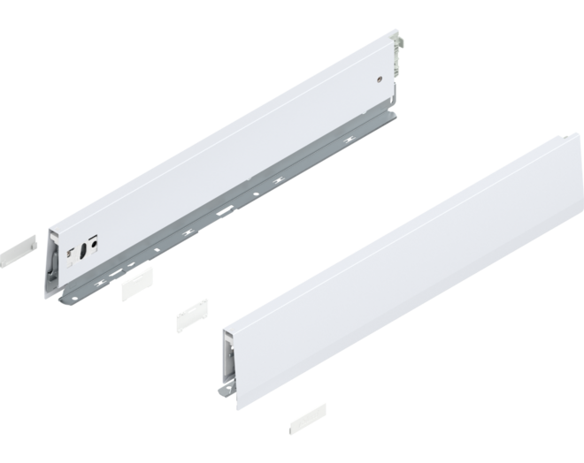 Merivobox zijkant M-hoogte, R+L, 500mm kleur: zijdewit