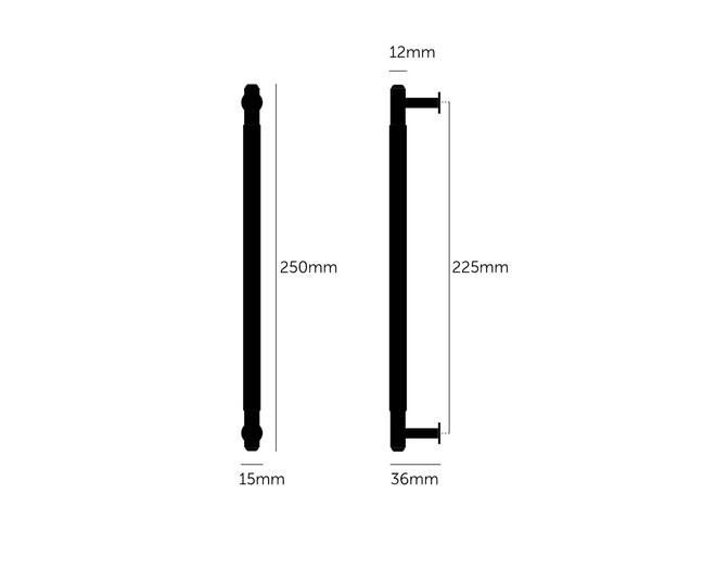Pull Bar/Linear/Small 150Mm/Black