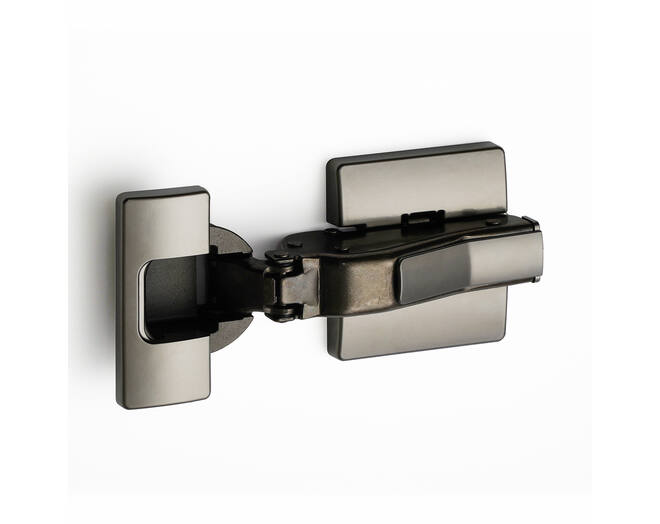 Scharnier met veer inliggend heavy duty zwart nikkel