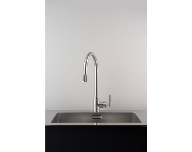 Type A Kitchen Tap/Linear/Mixer w/ Pull Out Spray/Steel