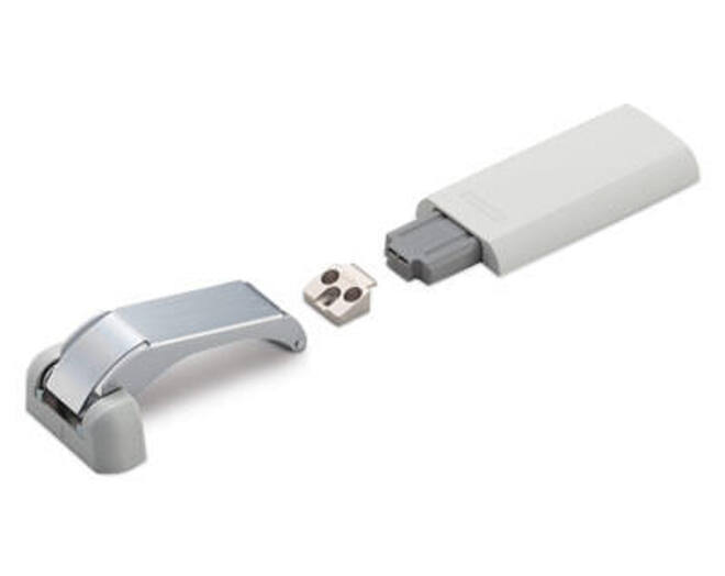 Klepopener met soft close, 13.5-16.0N, met stopper op 95gr