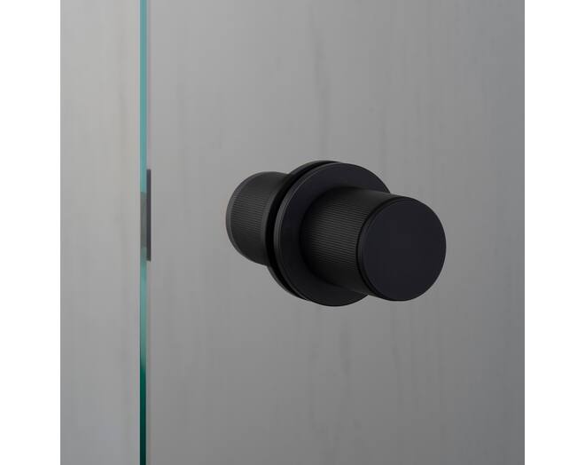 Fixed Door Knob/Double-Sided/Linear/Welders Black