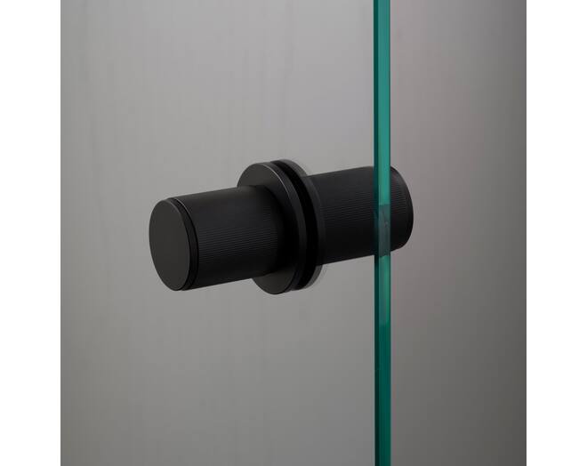 Fixed Door Knob/Double-Sided/Linear/Welders Black