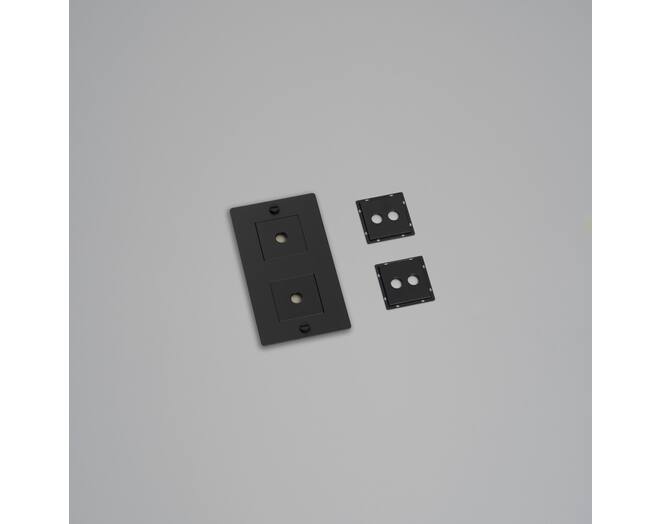 2G Wall Plate/Vertical/Black